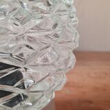 1970s chiseled glass wall light