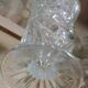 Large vintage pressed glass vase, an impressive and very decorative piece.