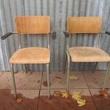 Chair with armrest bakelite school