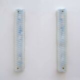 Modern Italian Murano Glass Iridescent Milk Wall Sconces, 80s