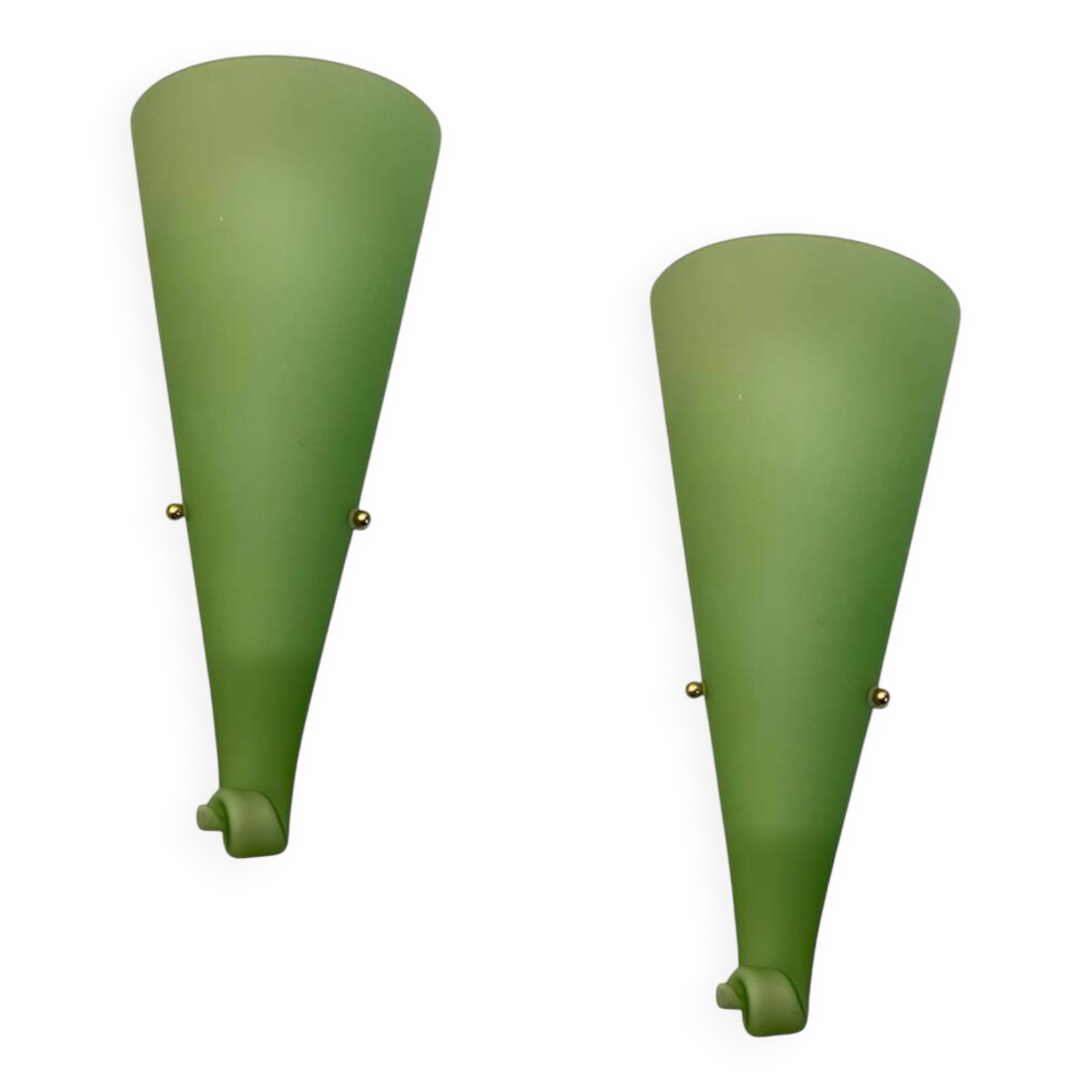 Green Murano Glass Sconces Set of 2 1970’s