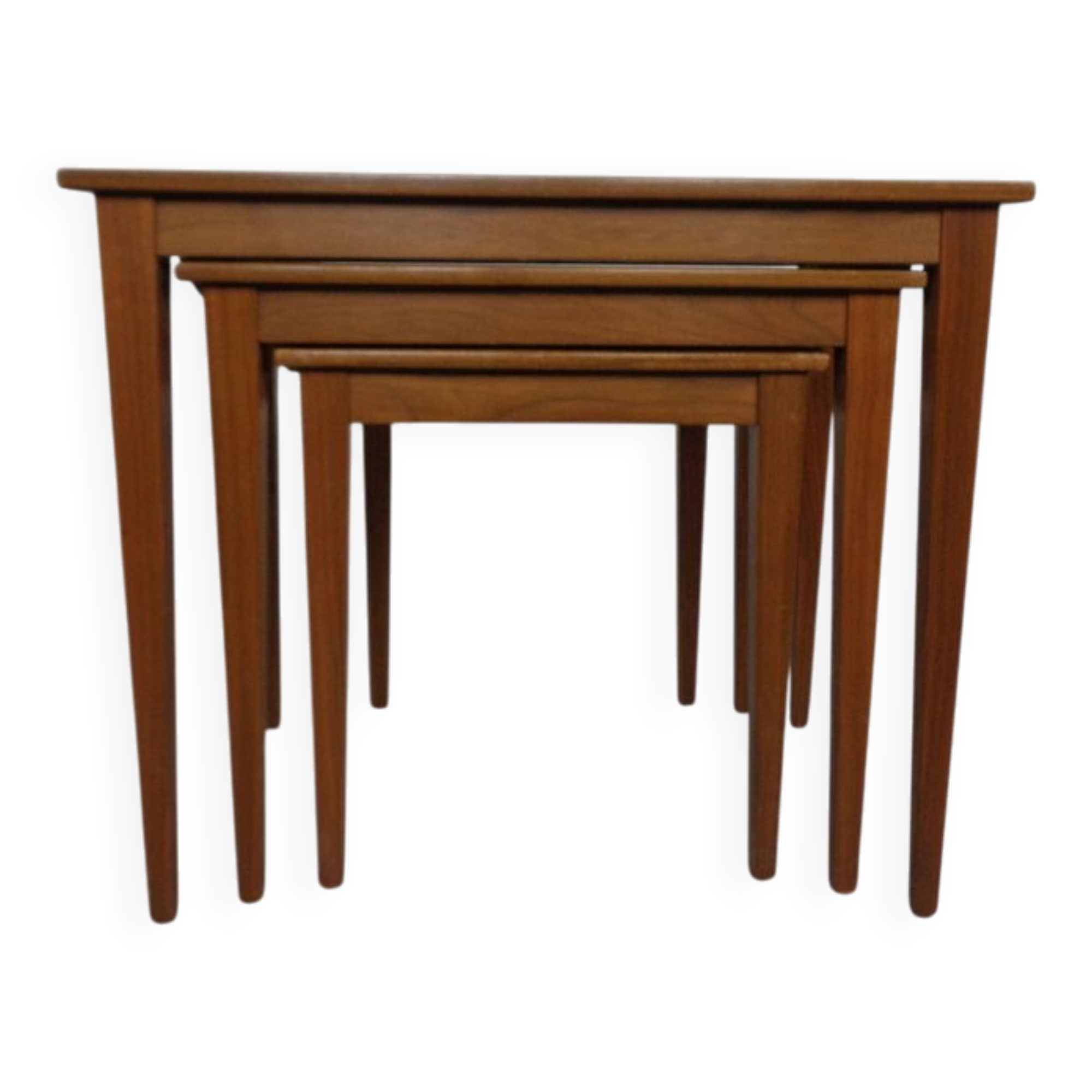Danish Teak Nesting Tables by Kvalitet Form Funktion, 1960s, Set of 3
