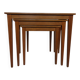 Danish Teak Nesting Tables by Kvalitet Form Funktion, 1960s, Set of 3
