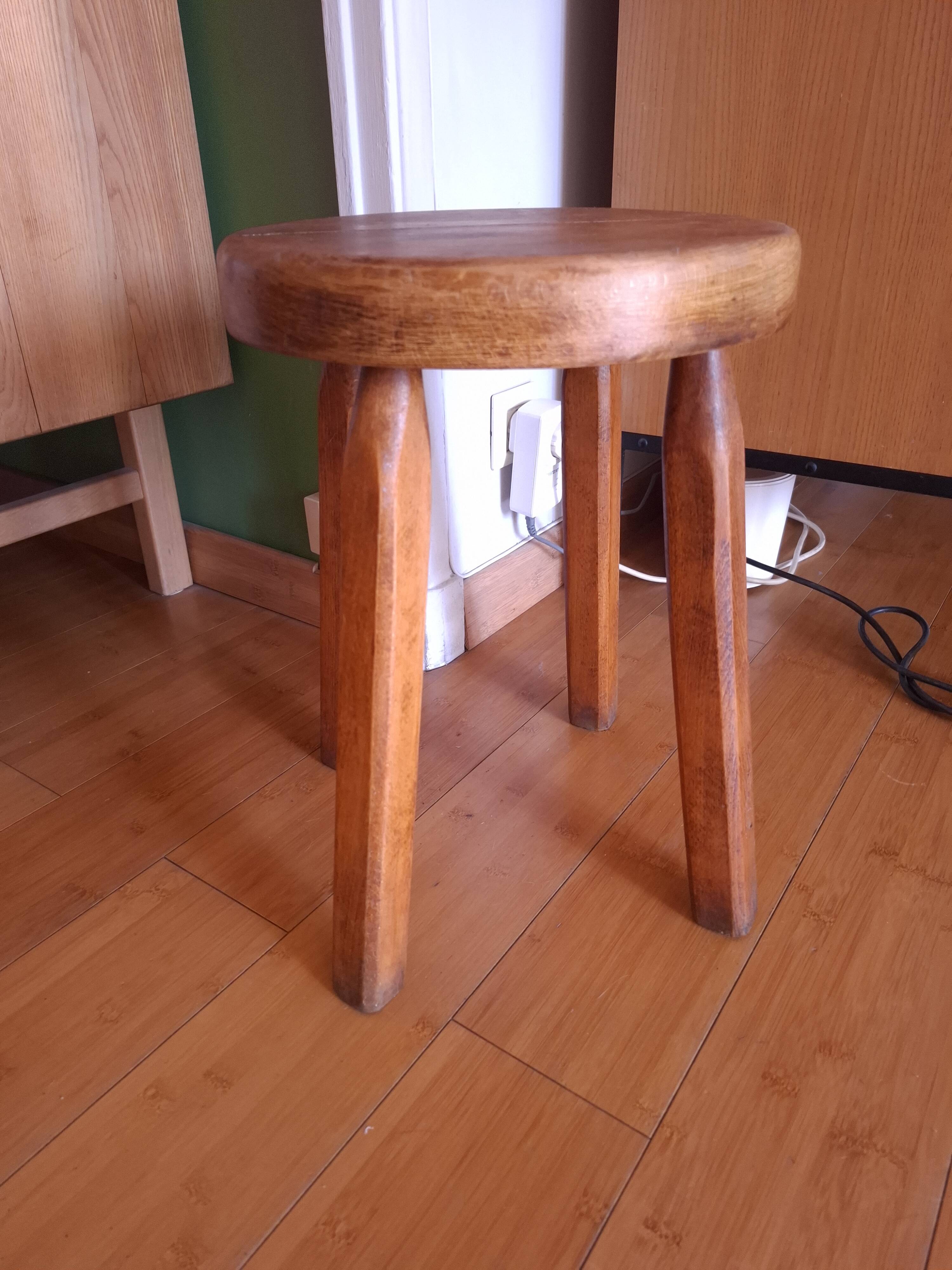 French work stool, pencil legs