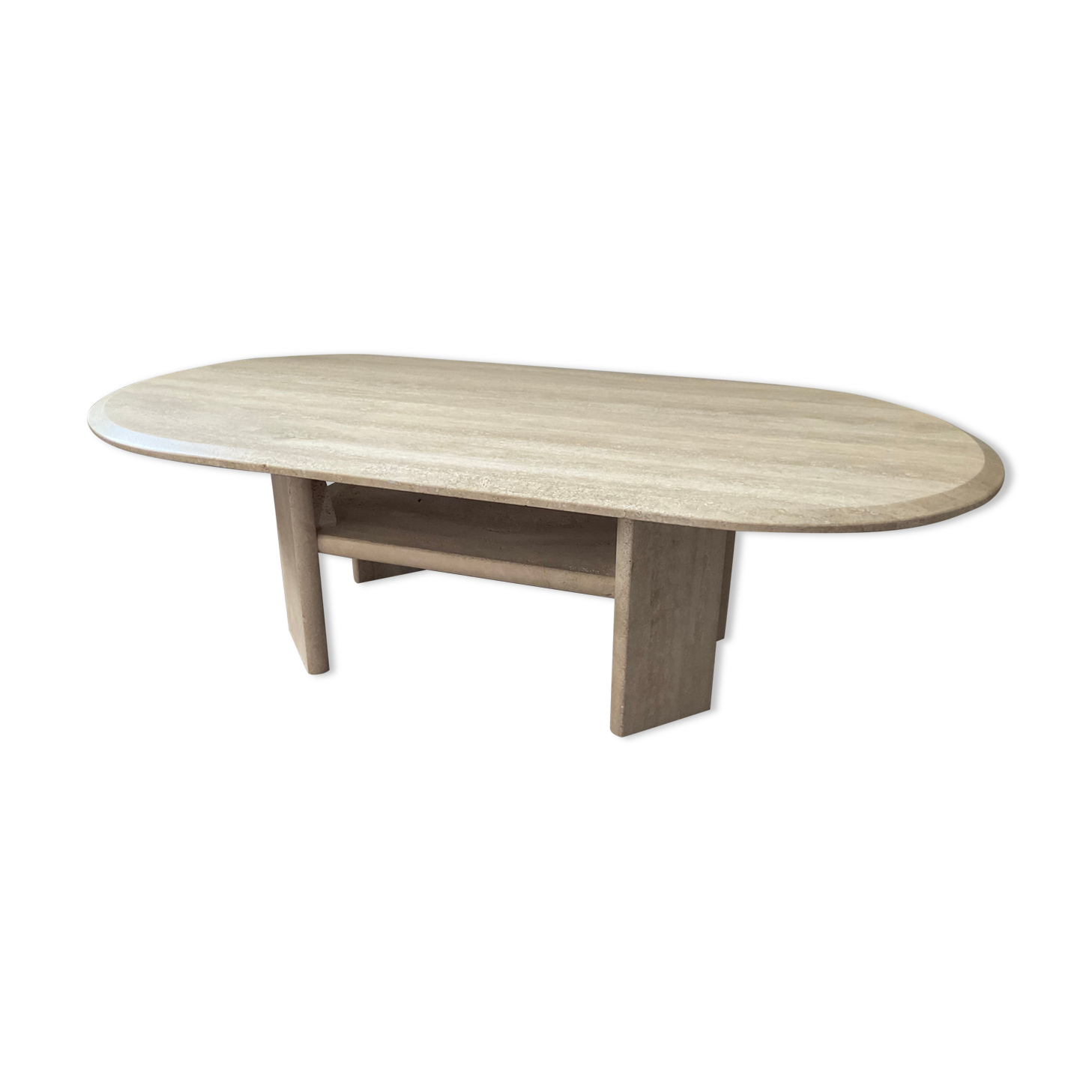 Vintage coffee table in travertine 70s