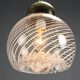 Vintage chrome metal suspension, Italian design from the 1970s.