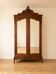 Armoire ancienne deux portes miroirs Louis XV en bois