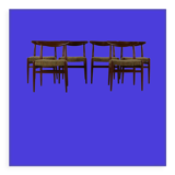 Superb Danish design dining chairs by Hans Wegner
