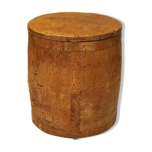 Pouf en bouleau vintage
