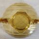 Molded glass fruit bowl art deco style amber