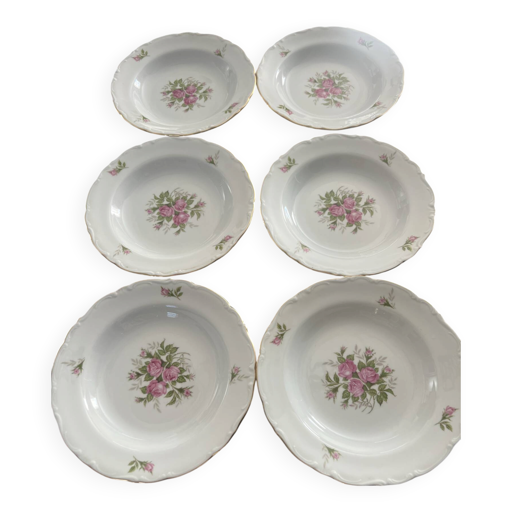Set of 6 deep plates, Winterling