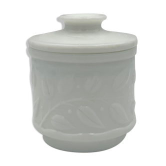 Vintage pot in white opaline - 1970s