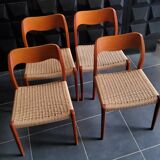 4 Niels Otto Møller model 71 chairs, Denmark 1950