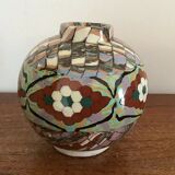 Earthenware vase Gerbino Vallauris vintage ceramics