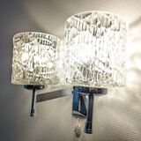 Pair of Murano glass wall lights by Kaiser Leuchten, Germany circa 1970.