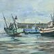 Le port d’Erquy par Maurice Bernard (1927-2005) - 57x65.5cm