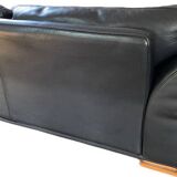 Canapé Cuir Roche Bobois 2.5 places Safari Noir Tenderness
