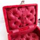 Sewing box padded with red silk, Napoleon III style