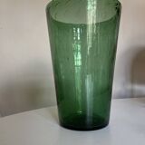 XXXL vase Italian work 1960 in bubble blown Empoli glass