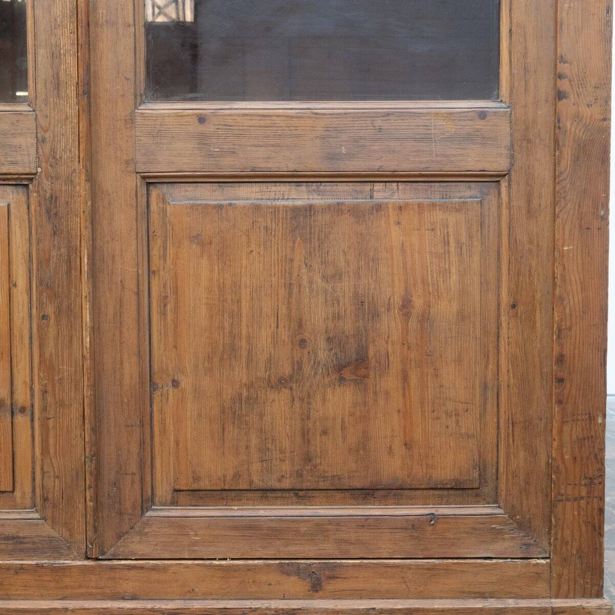 Vitrine en bois française antique, 1900