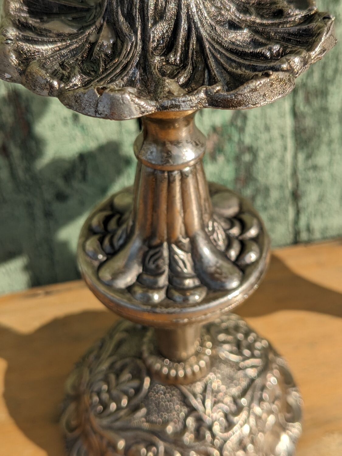Pair of silver candle holders