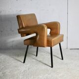 Armchair Jacques Adnet, style circa 1955