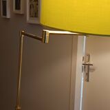 floor lamp reading light gilded brass articulated arm 1980