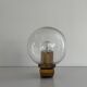 Simple glass and brass wall light from the mid-century, 1960, Germany.