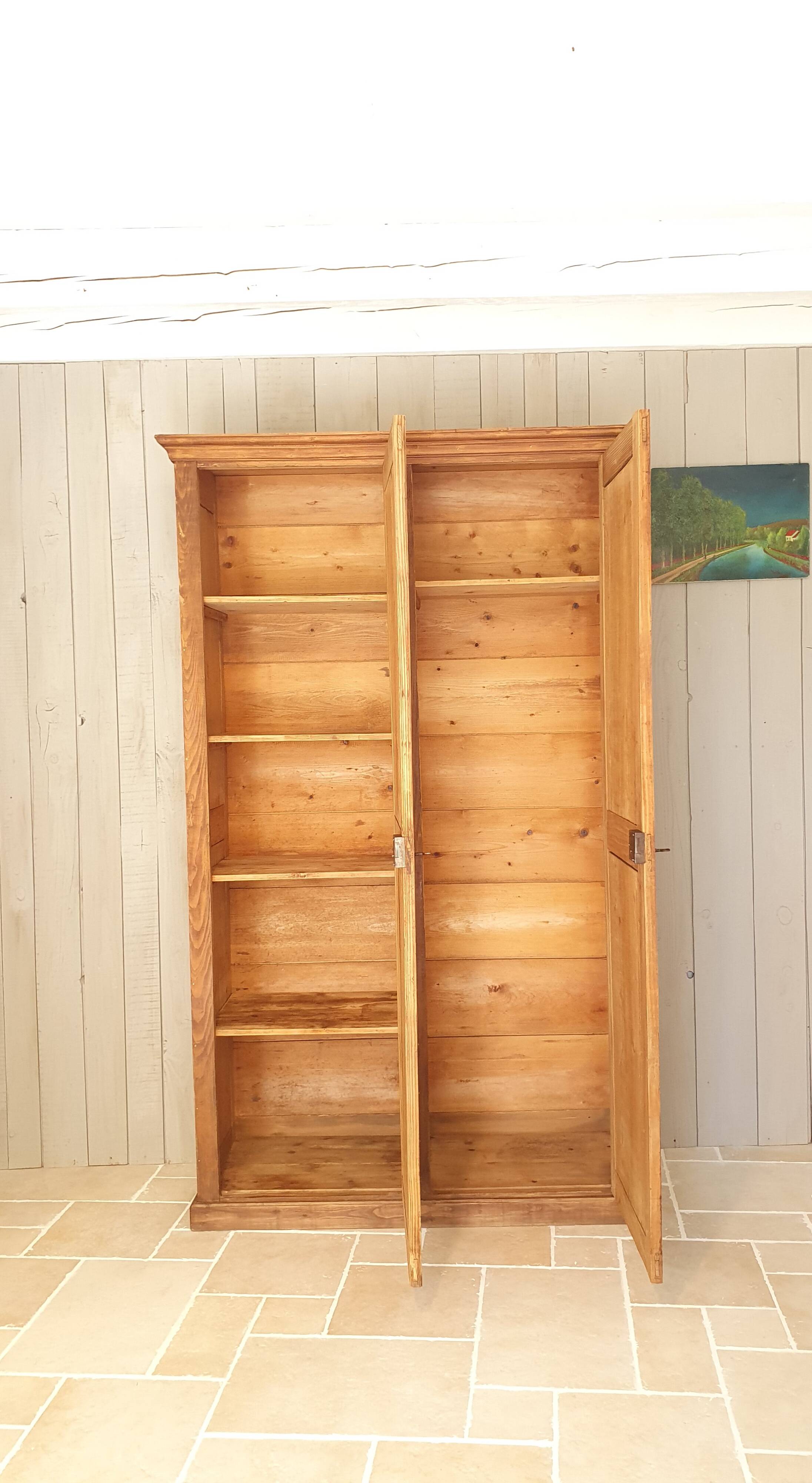 Parisian wardrobe in raw wood