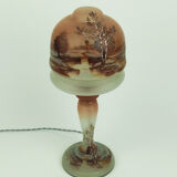 Art Nouveau glass mushroom lamp