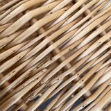 Wicker lyre side table