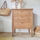Petite commode 3 tiroirs bois brut- finition bois brut - 81 cm