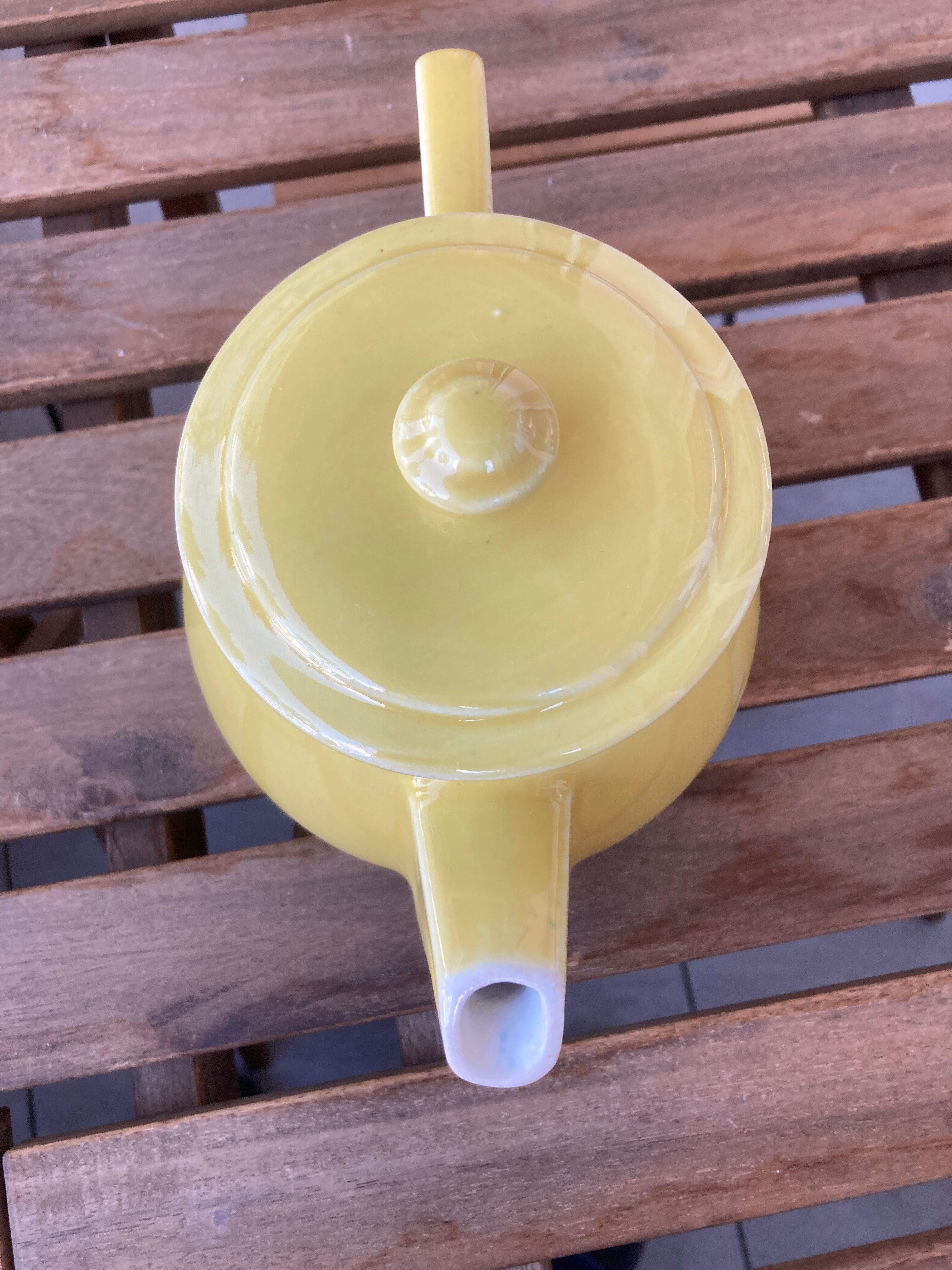 Yellow vintage teapot