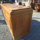 Enfilade with 3 Art Deco doors from the 1950s in oak.