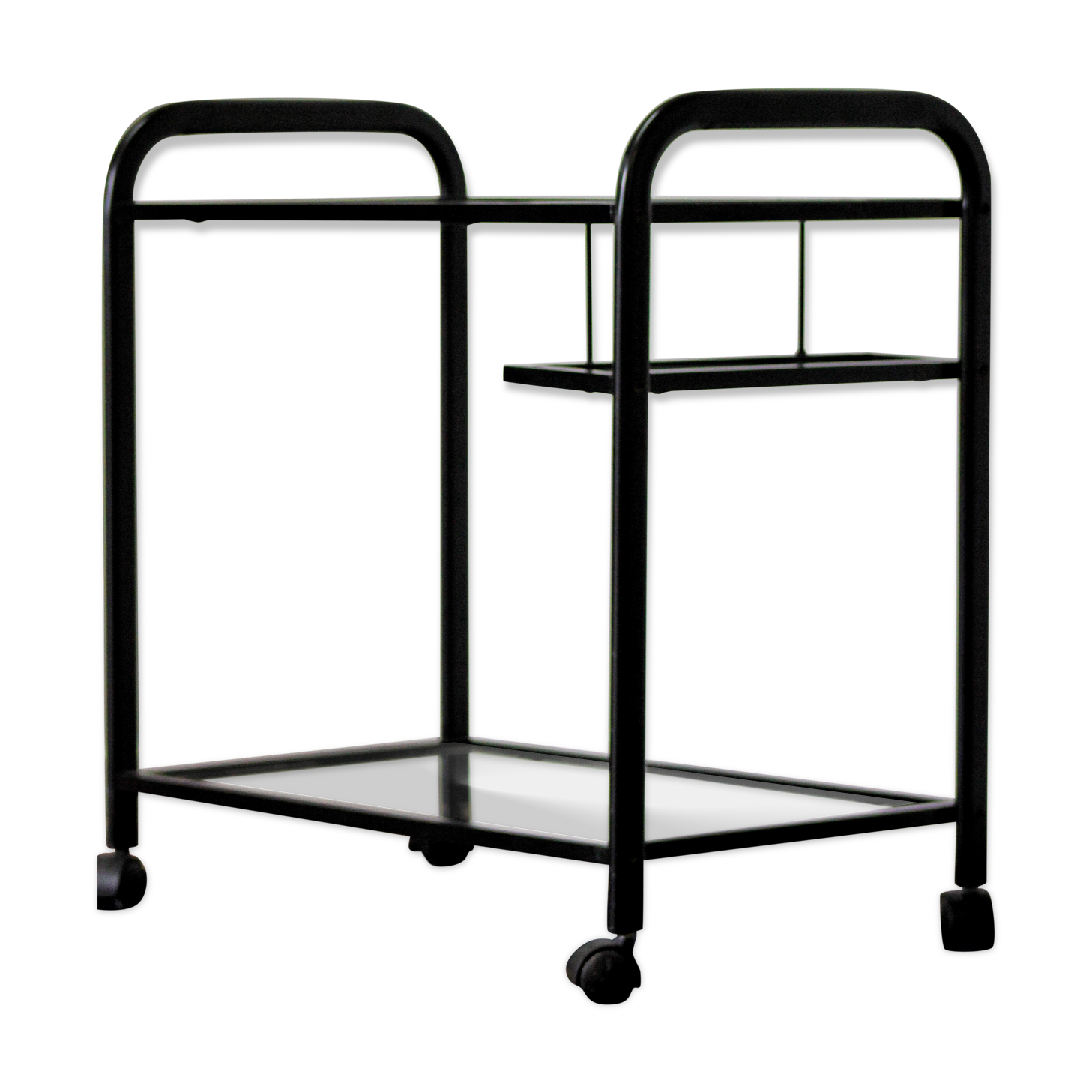 Black metal rolling dessert