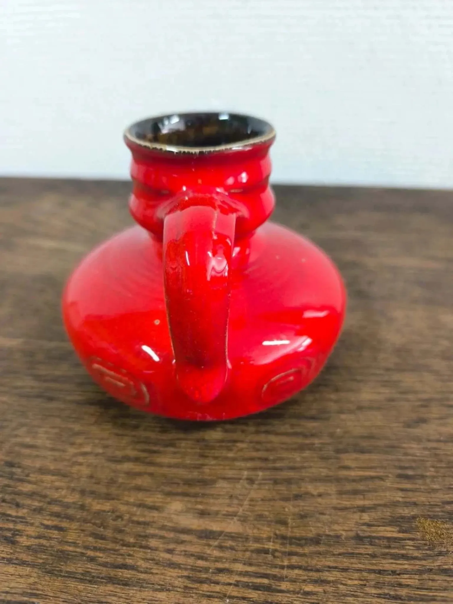 Vase, pichet rouge vintage West Germany