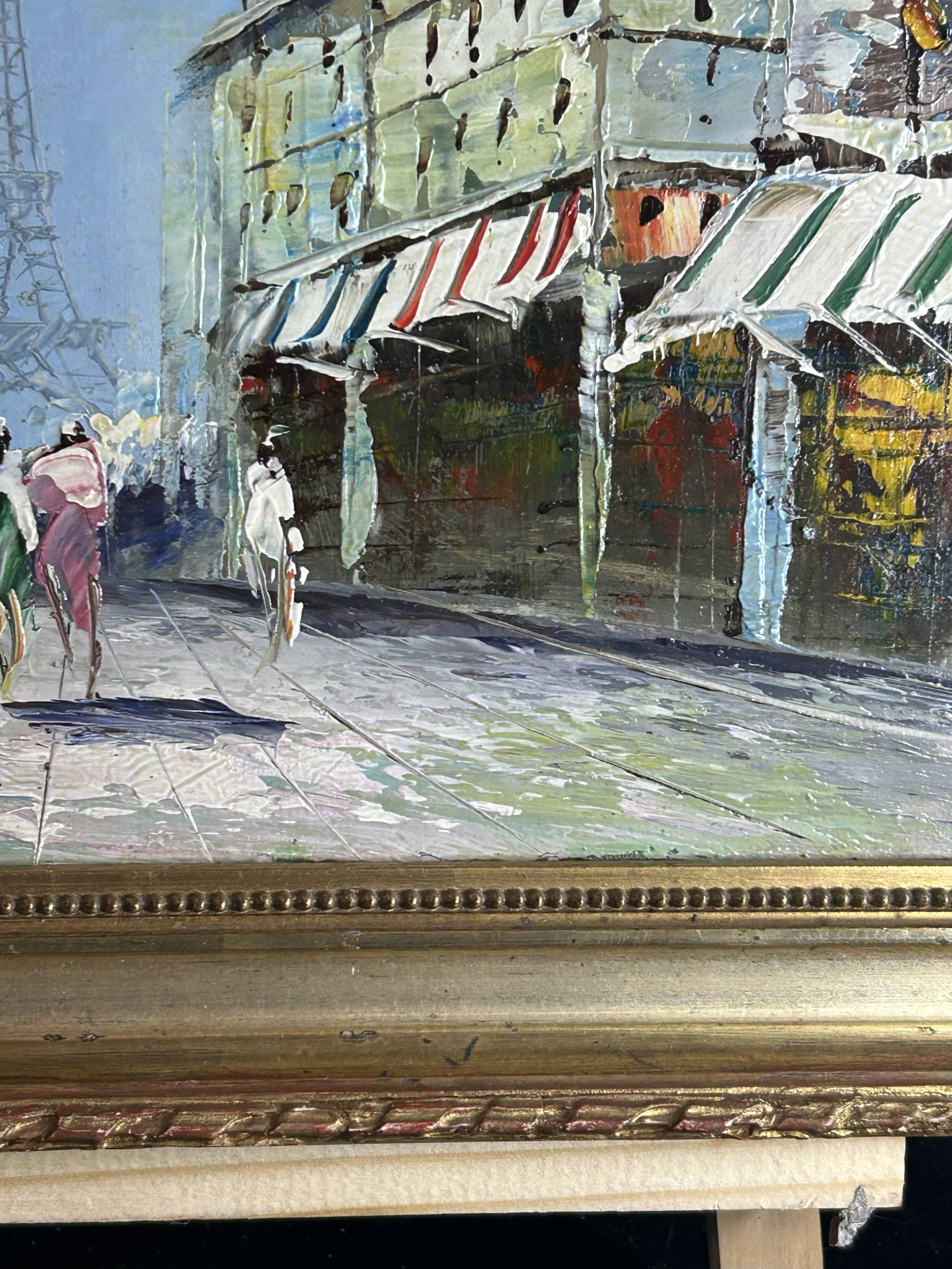 School of Paris, 20th century - Oil on cardboard - The Grands Boulevards