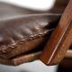 Vintage Mid-Century Danish Modern Leather Adjustable Easy Chair and Ottoman