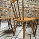Lot de huit chaises barreaux vintage  bistrot auberge  1960