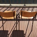 Pair of Scandinavian schoolboy chairs