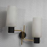 Pair of wall sconces 1950s style Arlus Lunel
