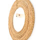 Round mirror made of esparto grass