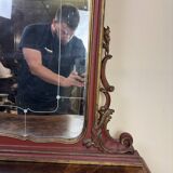 Important Venetian Baroque mirror in Louis XV style in lacquered and gilded wood