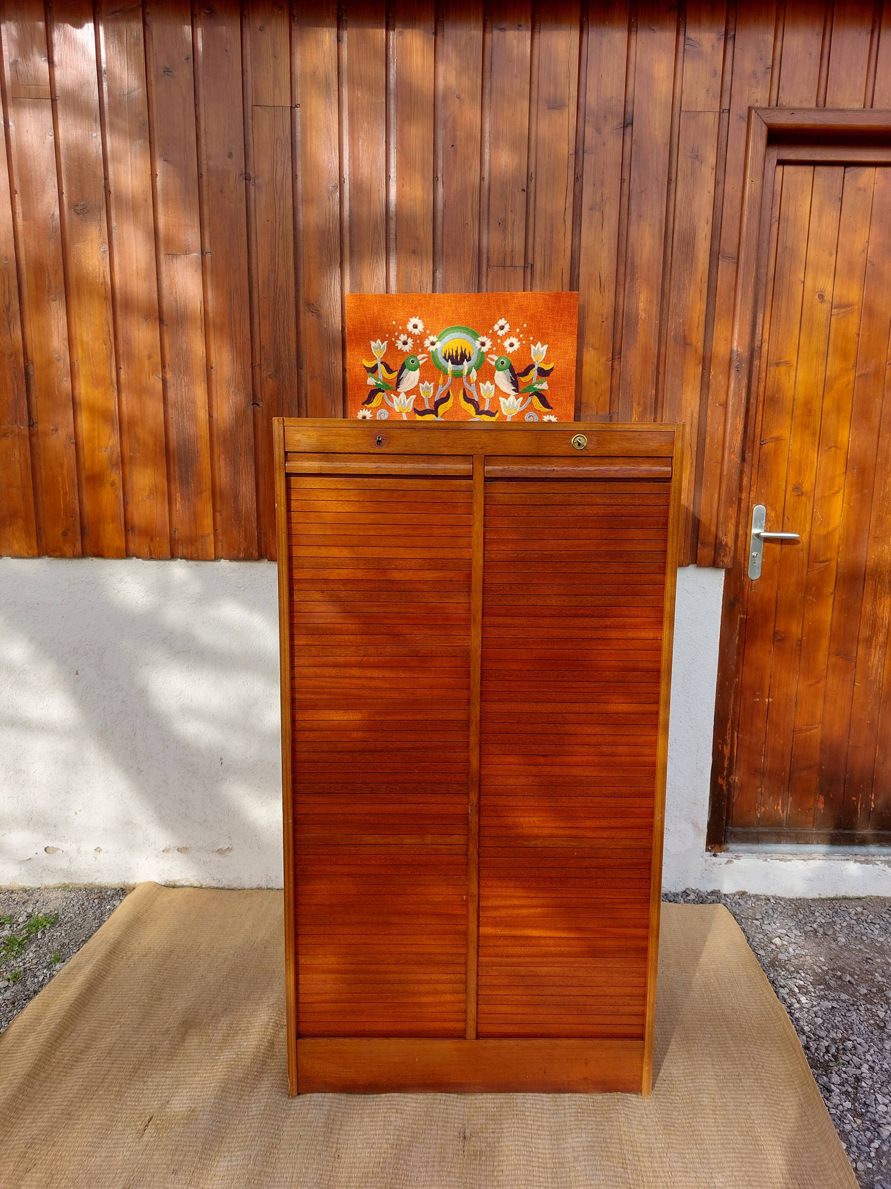 curtained filing cabinet