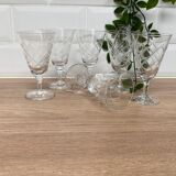 Set of 6 white wine glasses