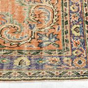 Tapis turc vintage orange citrouille, 191 x 272 cm