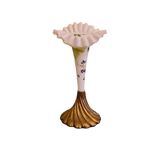 Opaline Vase On Bronze Base, Early 20th Century.
