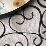 Miroir Chaty Vallauris en fer forgé noir 47cm