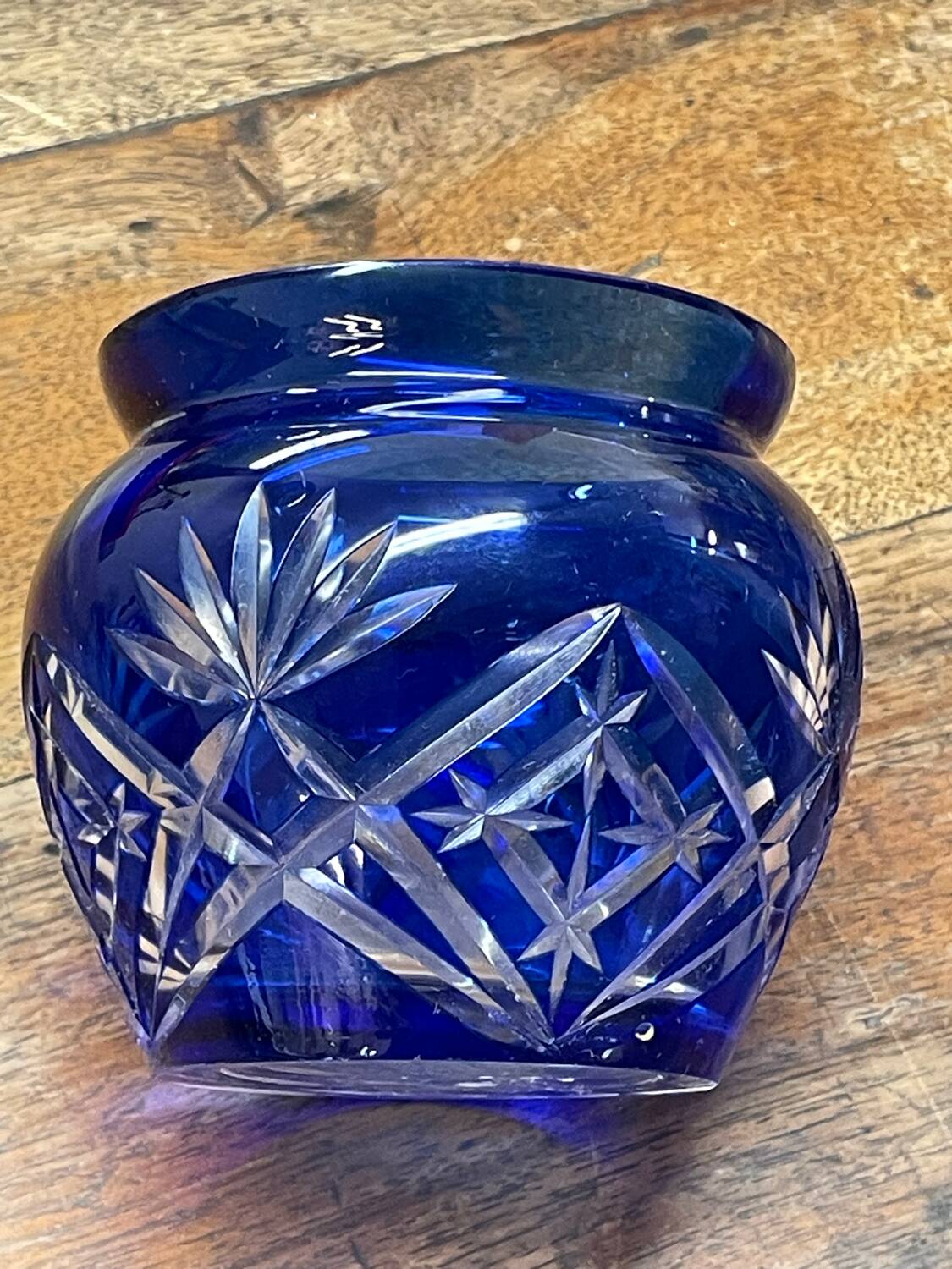 Vase boule cristal Val St Lambert