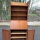 Secrétaire scandinave vintage en chêne 1950
